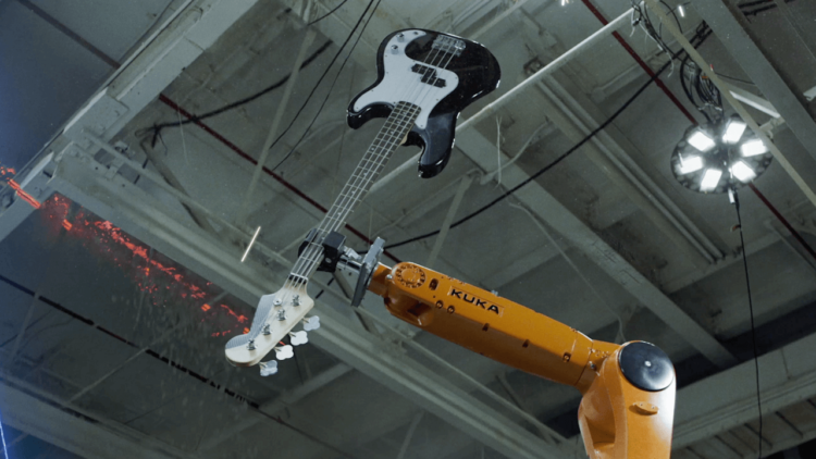 #видео дня | Музыкальная группа, состоящая из промышленных роботов. Фото.