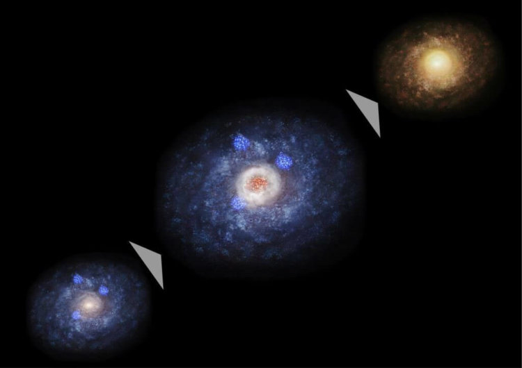 Астрономы выяснили, почему галактики обладают разной формой. Фото.