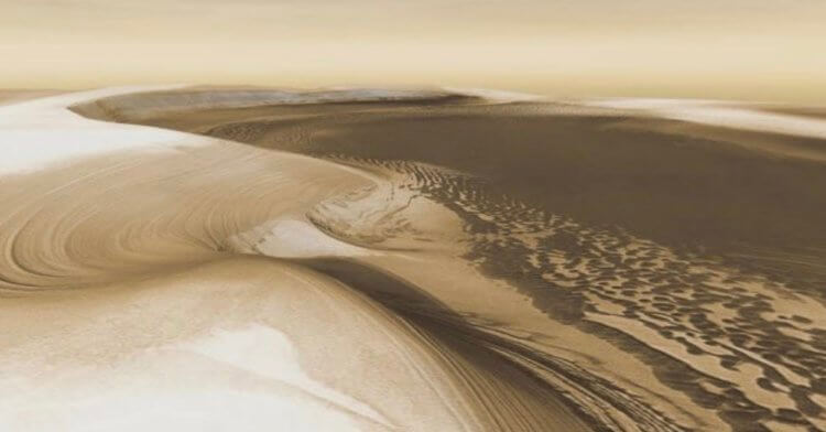 Перепады температур. Температура на Марсе очень непостоянна из-за отсутствия атмосферы. Фото.