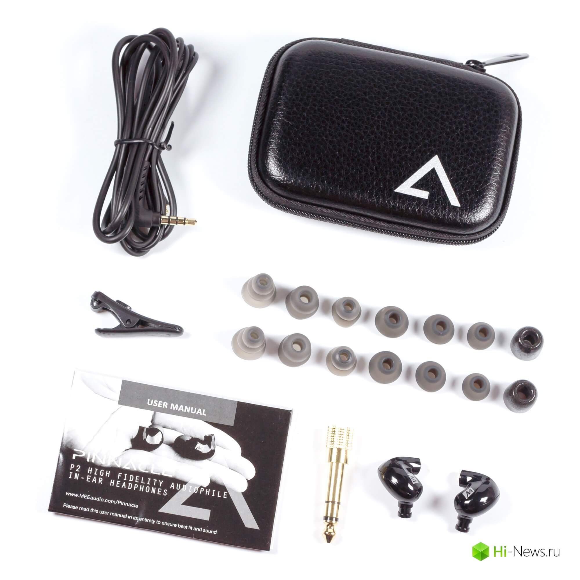 Обзор наушников MEEAudio Pinnacle P2 — для неаудиофилов. Упаковка и комплект поставки. Фото.