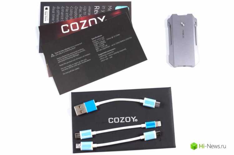 Обзор портативного ЦАПа Cozoy REI — малыш на драйве. Упаковка и комплект поставки. Фото.