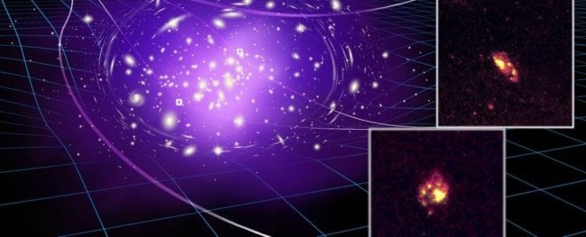 Обнаружена самая древняя спиральная галактика во Вселенной. Фото.