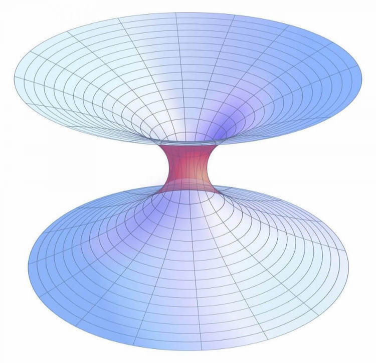 Примеры воздействия квантовой гравитации. Соединение двух разных мест в пространстве или времени через червоточину остается лишь теоретической идеей, но она может быть не просто интересной, но и неизбежной в квантовой гравитации. Фото.