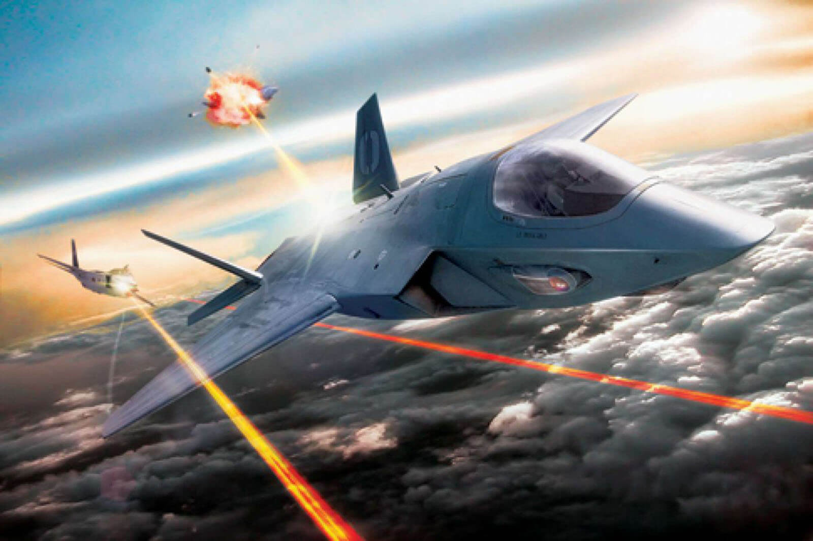 Лазерное оружие. Истребители с боевыми лазерами поступят на вооружение уже в 2022 году. Фото.