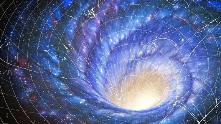 Неравномерность течения времени. Возможны ли путешествия во времени? Имея достаточно большую червоточину, например, созданную двумя сверхмассивными черными дырами (положительных и отрицательных масс и энергий), мы могли бы попытаться. Фото.