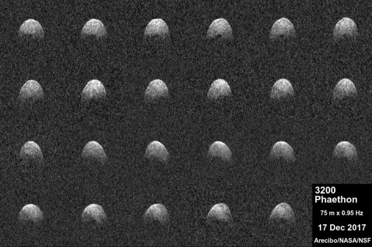 Обсерватория Аресибо рассмотрела потенциально опасный астероид Фаэтон. Фото.