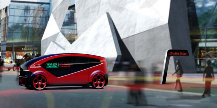 Конкурент Tesla представил беспилотный шаттл для «умных» городов. Фото.