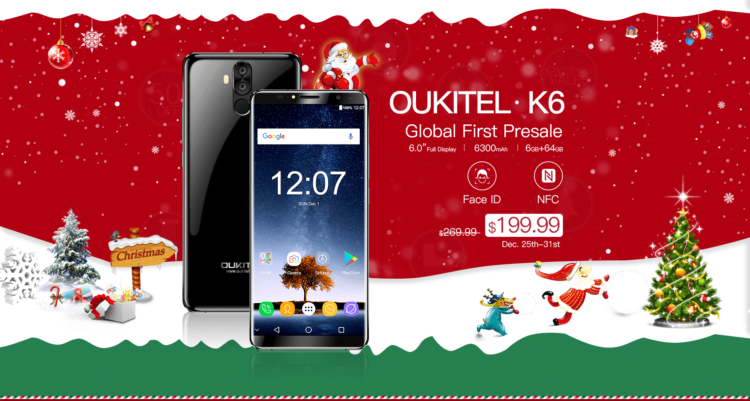 OUKITEL K6 поступил в продажу по специальной цене. Фото.