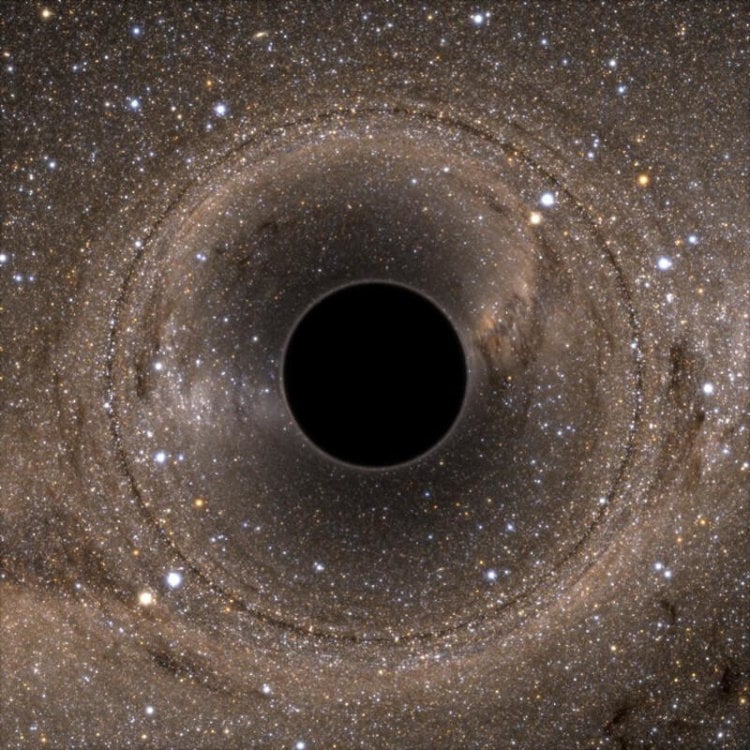 Что находится внутри черной дыры. Внутри ждет кромешная тьма. Фото.