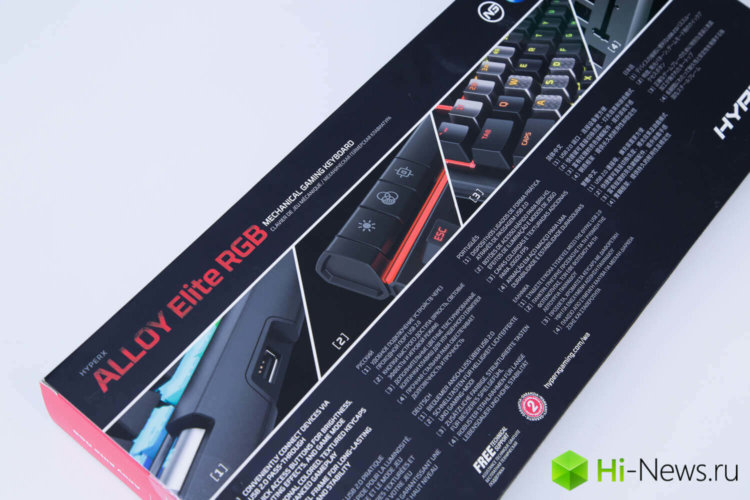 Игровая дискотека: обзор клавиатуры HyperX Alloy Elite RGB. Фото.