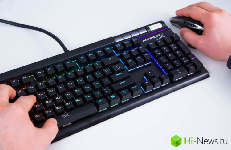 Игровая дискотека: обзор клавиатуры HyperX Alloy Elite RGB. Фото.
