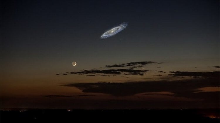 Andromeda and Moon