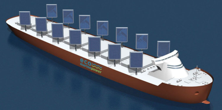Японская компания установит на грузовые суда «солнечные паруса». Фото.