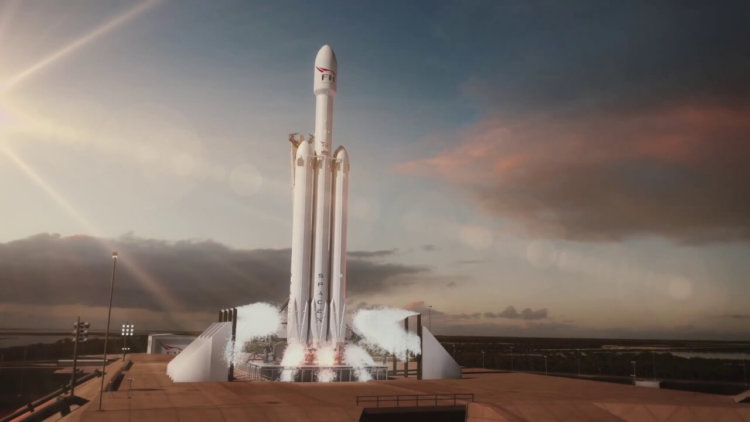 #видео | SpaceX опубликовала 3D-анимацию предстоящего запуска Falcon Heavy. Фото.
