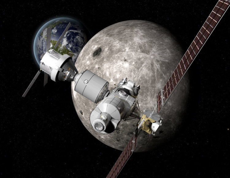 Представлены первые конкретные детали по строительству лунной орбитальной станции. Фото.