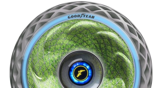 Goodyear показала автомобильные шины, вырабатывающие кислород. Фото.