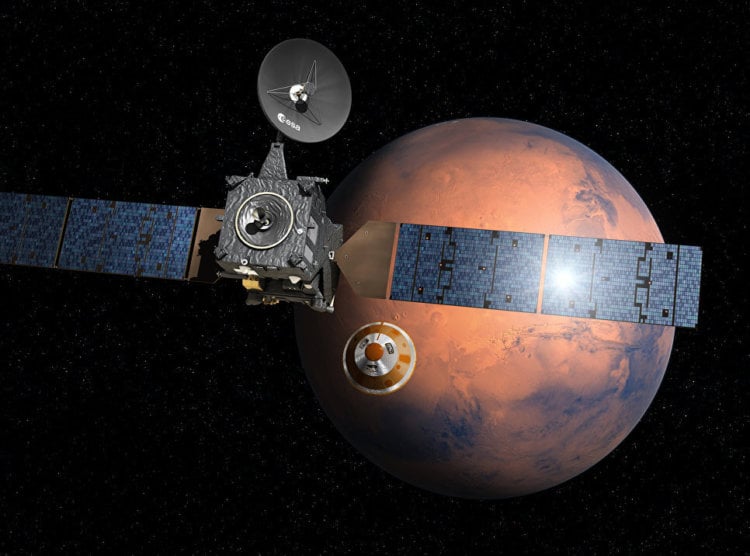 Марсианский орбитальный зонд Trace Gas Orbiter приступил к своей научной миссии. Фото.
