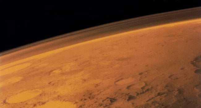 Лишить Марс магнитного поля мог водород. Фото.