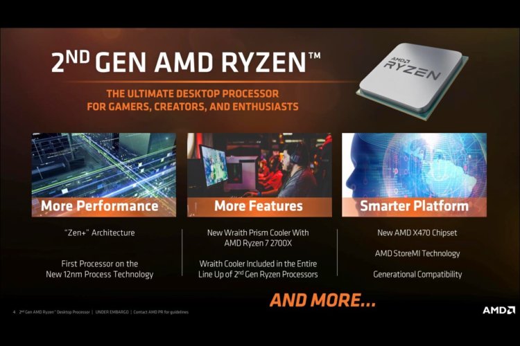 AMD официально представила второе поколение процессоров Ryzen. Фото.