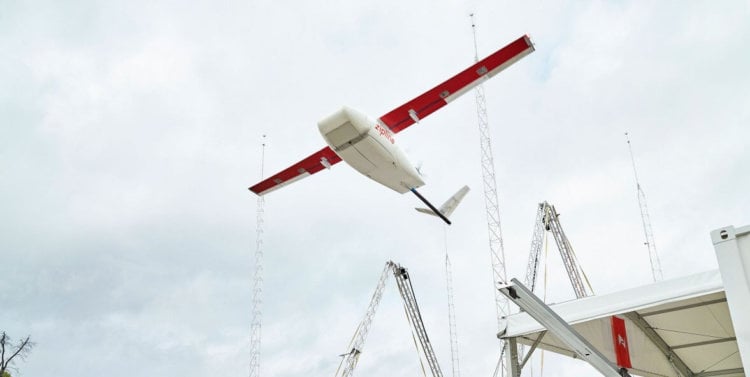 Zipline запустила самый быстрый в мире дрон для коммерческой доставки. Фото.