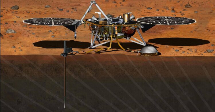 Модуль InSight успешно отправился на Марс. Фото.
