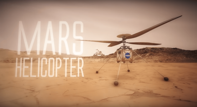 Как будет летать марсианский вертолет NASA? Фото.