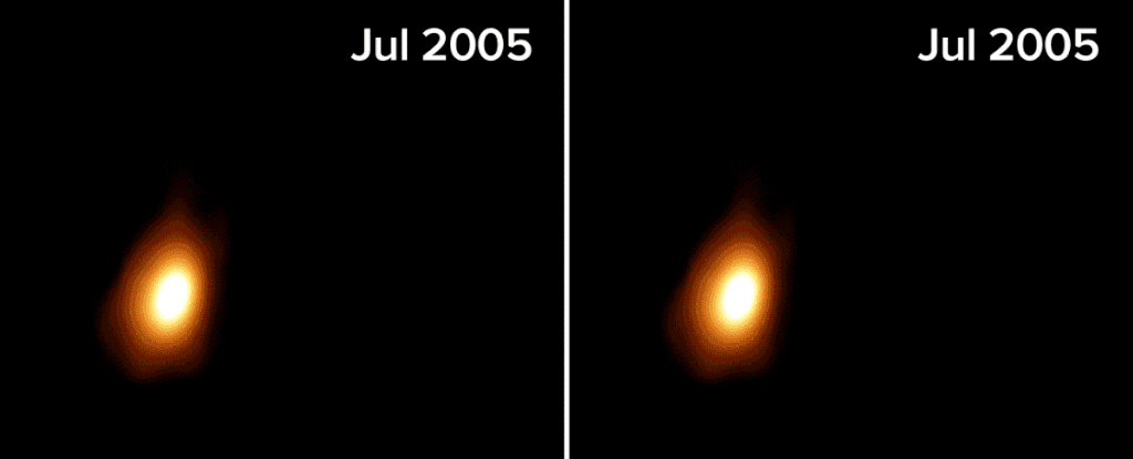 Ученые впервые засняли формирование джета черной дыры. Фото.