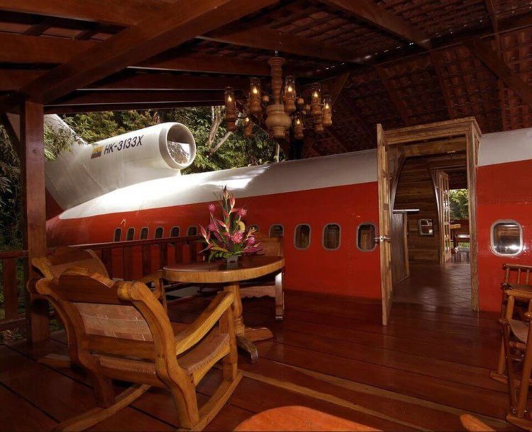 Boeing 727 превратился в роскошный отель. Фото.