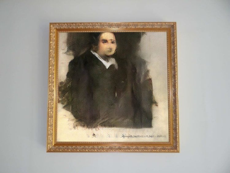 Написанный искусственным интеллектом портрет выставят на аукцион Кристис. Фото.