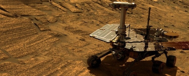 Пылевая буря на Марсе затихает, но ровер «Оппортьюнити» пока молчит. Фото.