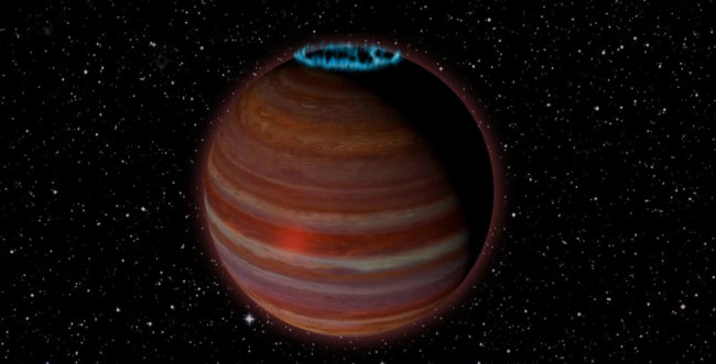 Ученые обнаружили гигантскую блуждающую планету с мощным магнитным полем. Фото.