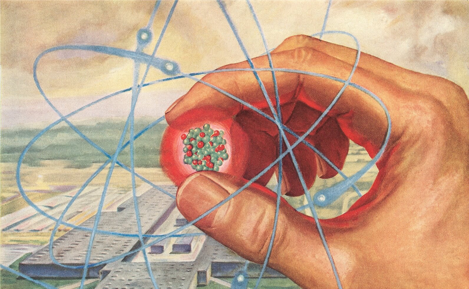 Мирный атом в руках человека. Фото.