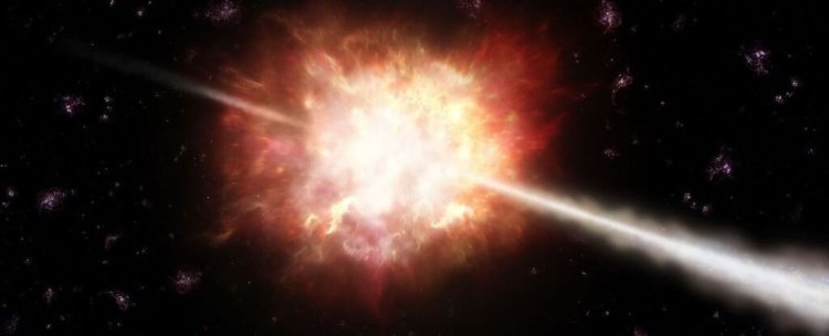 В космических гамма-вспышках астрофизики разглядели «обратный ход времени». Фото.