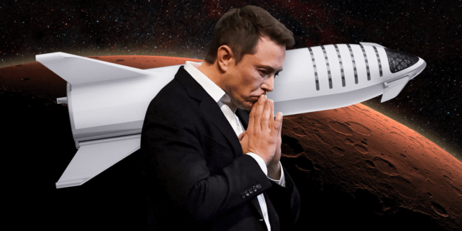 Илон Маск планирует в ближайшие сто лет колонизировать Марс. Фото.