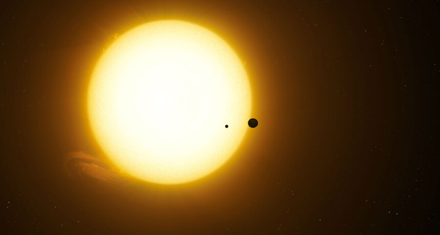 Кажется, «Хаббл» нашел первую экзолуну.. Фото.