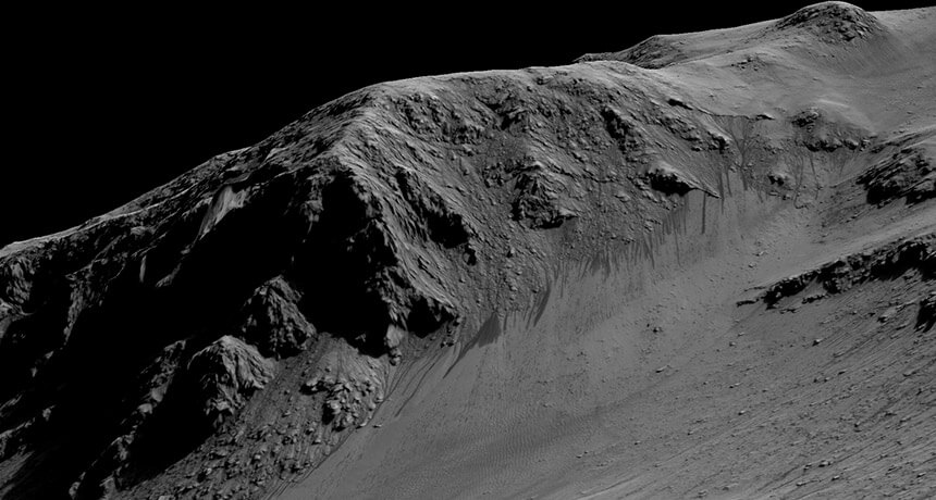 Если орбитальный глюк подтвердится, жидкой воды на Марсе может и не быть.. Фото.
