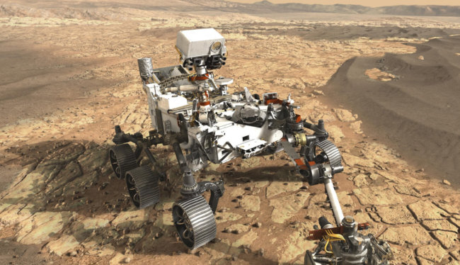 Кратер Джезеро способен раскрыть тайну жизни на Марсе. Фото.
