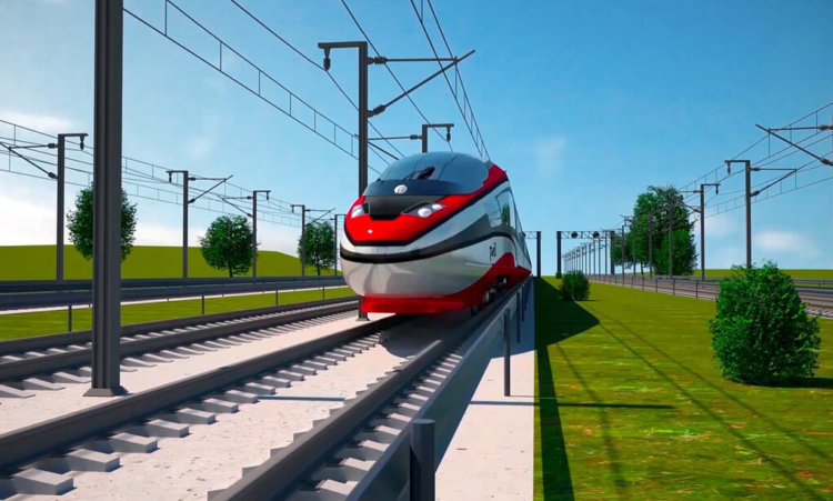 РЖД показали концепт первого российского высокоскоростного поезда. Фото.