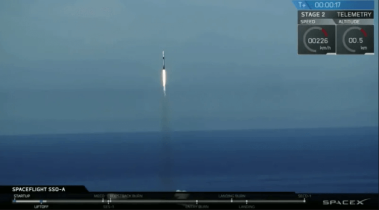 SpaceX побила четыре рекорда, запустив Falcon 9 этой ночью. Фото.