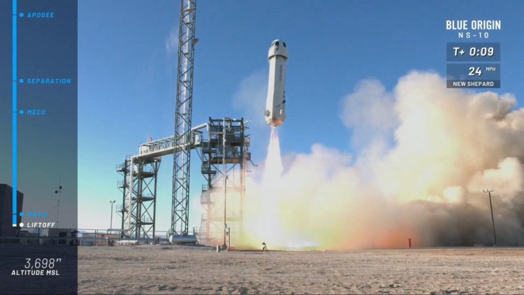 #видео | Первый в этом году успешный запуск ракеты New Shepard компании Blue Origin. Фото.