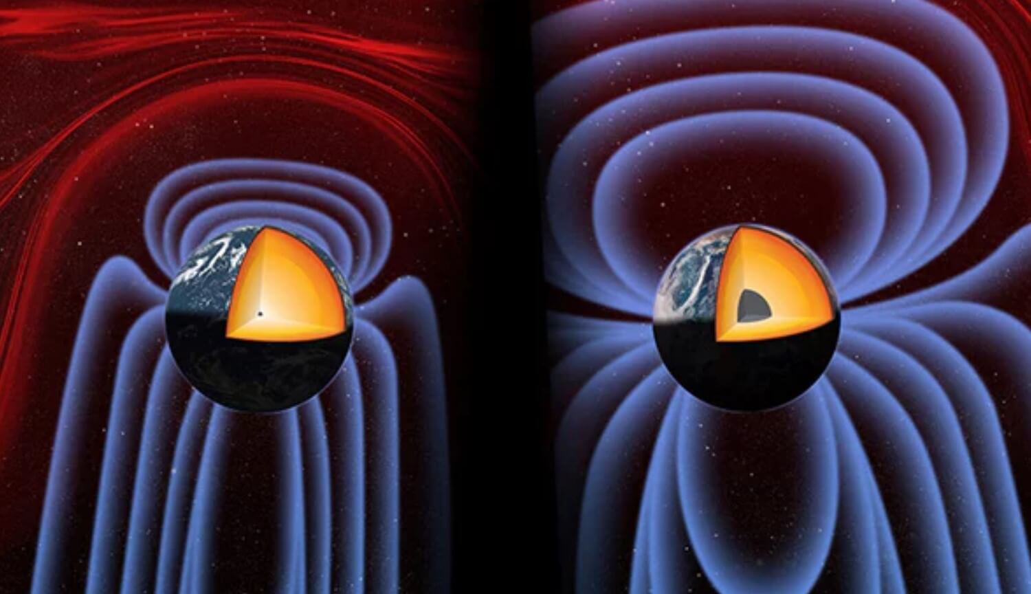 Критический момент в эволюции Земли: ядро планеты гораздо моложе ее самой. Фото.