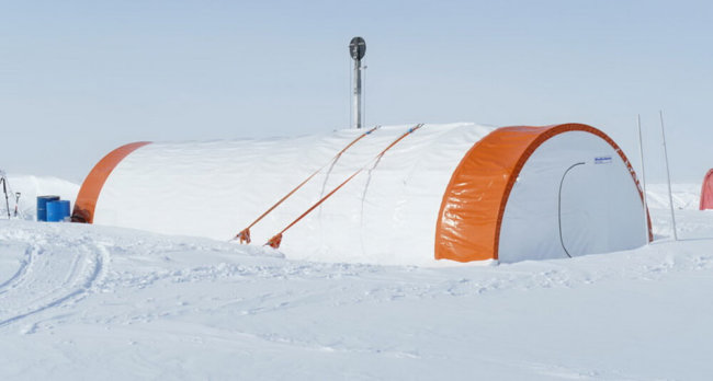 Прототип буровой установки, разработанной для Марса, испытают в Антарктиде. Фото.