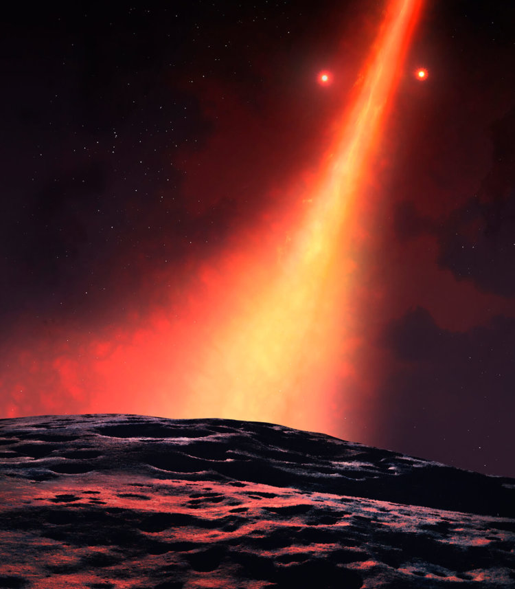 Астрономы рассказали о системе с уникальным протопланетным диском. Фото.
