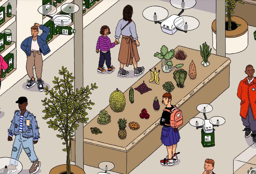 Какой будет еда в будущем. Взлетел, довез, отдал. Принцип доставки продуктов будущего. Какой будет еда в будущем. Взлетел, довез, отдал. Принцип доставки продуктов будущего. Фото.