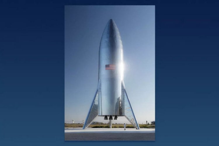 #фото | Часть прототипа ракеты Starship компании SpaceX упала из-за сильного ветра. Фото.