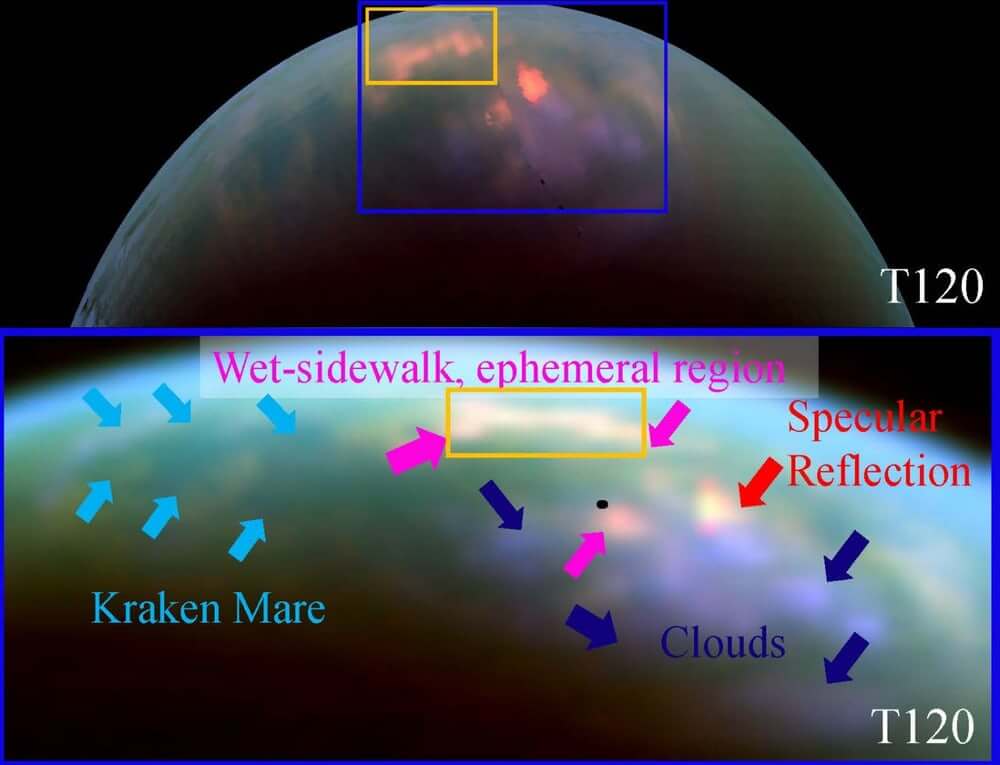На спутнике Сатурна наступило лето. Фото.