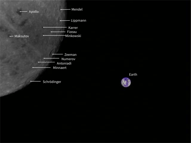 #фото дня | Очень редкая фотография обратной стороны Луны на фоне Земли. Фото.