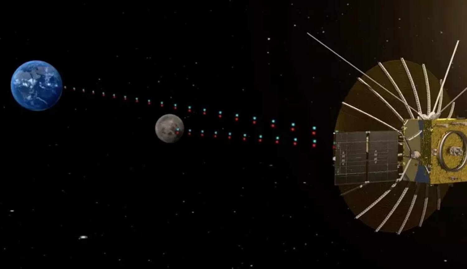 #фото дня | Очень редкая фотография обратной стороны Луны на фоне Земли. Фото.