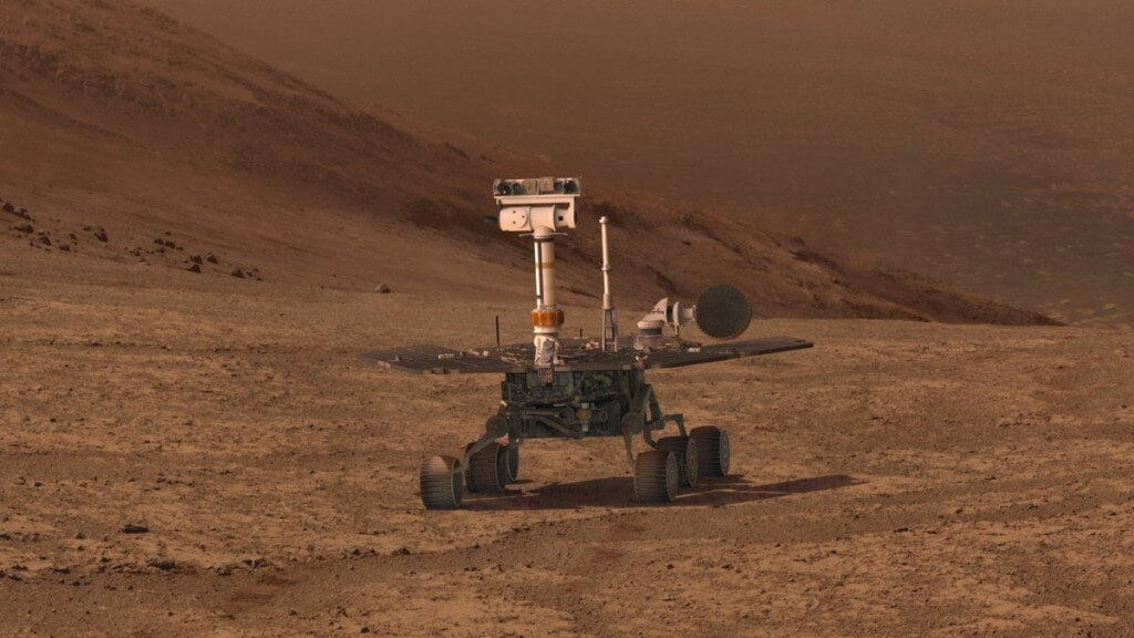 Что станет с погибшим марсоходом «Оппортьюнити» через миллионы лет? Фото.