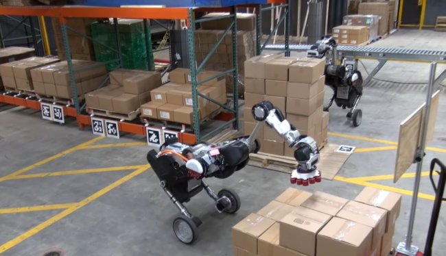 #видео | Boston Dynamics показала новую версию робота Handle с колесами и рукой-присоской. Фото.